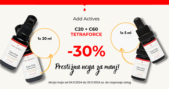 Add Actives C20 + C60 Tetraforce vam je na voljo kar 30% ugodneje. - Slika 1