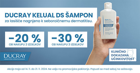 Ob nakupu 2 izdelkov Ducray Kelual prejmete 20% popust, ob nakupu 3 ali več izdelkov pa kar 30% popust*. - Slika 1