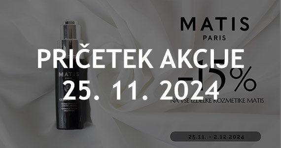 Matis Black Friday na Lekarnar.com: Vsi izdleki Matis so vam na voljo 15% ugodneje.