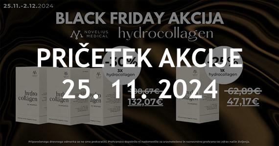 Novelius Medical Hydrocollagen Black Friday na Lekarnar.com - Novelius Medical Hydrocollagen vam je na voljo do 30% ugodneje.