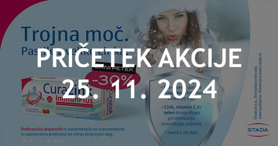 Curazink Black Friday na Lekarnar.com - Pastile Curazink Immunplus so vam na voljo 30% ugodneje.