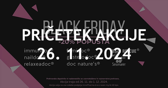 InnoPharma Black Friday na Lekarnar.com: Vsi izdelki InnoPharma so vam na voljo 20% ugodneje.