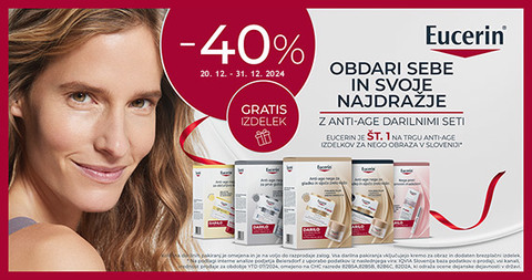 Praznični seti izdelkov Eucerin so vam na voljo 40% ugodneje.