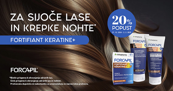 Izdelki Arkopharma Forcapil Keratine+ so vam na voljo 20% ugodneje.