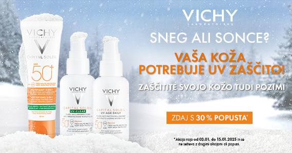 Izdelki Vichy Capital Soleil za zaščito obraza pred soncem so vam na voljo 30% ugodneje