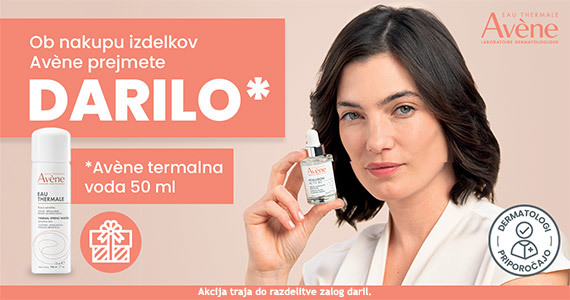 Ob nakupu enega ali več izdelkov Avene prejmete darilo: Avene termalno vodo (50 ml).