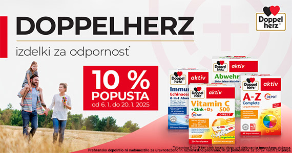 Izbrani izdelki Doppelherz so vam na voljo 10% ugodneje.