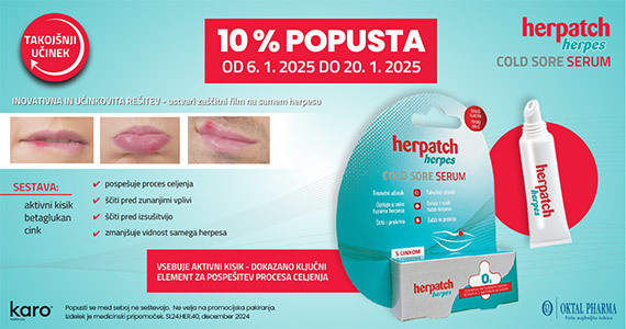 Herpatch serum za herpes vam je na voljo 10% ugodneje