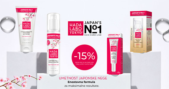 Vsi izdelki Hada Labo Tokyo so vam na voljo 15% ugodneje.