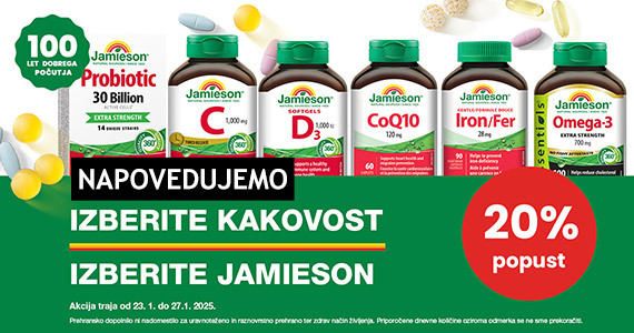 Jamieson dnevi na Lekarnar.com - Vsi izdelki Jamieson so vam na voljo 20% ugodneje.