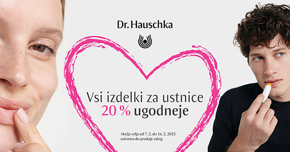 Vsi izdelki za ustnice Dr. Hauschka so vam na voljo 20% ugodneje.