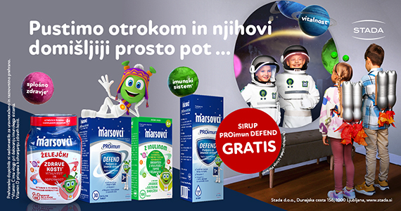 Marsovci obdarujejo vaše nakupe - ob nakupu vsakega izdelka Marsovci prejmete darilo: Marsovci PROimun Defend 1+ sirup (150 ml).