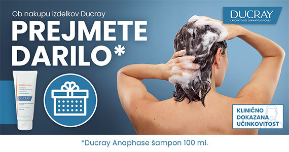 Ob nakupu enega ali več izdelkov Ducray prejmete darilo: Ducray Anaphase šampon (100 ml).