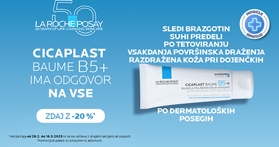 Vsi izdelki La Roche-Posay Cicaplast so vam na voljo 20% ugodneje