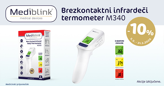 Brezkontaktni termometer M340 Mediblink vam je na voljo 10% ugodneje. - Slika 1