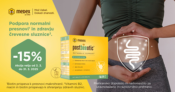 Postbeeotic Medex vam je na voljo 15% ugodneje.