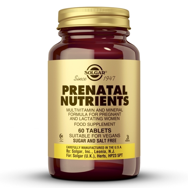 Solgar Prenatal multivitamini in minerali, 60 tablet