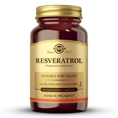 solgar Resveratrol steklenička z resveratrol kapsulami