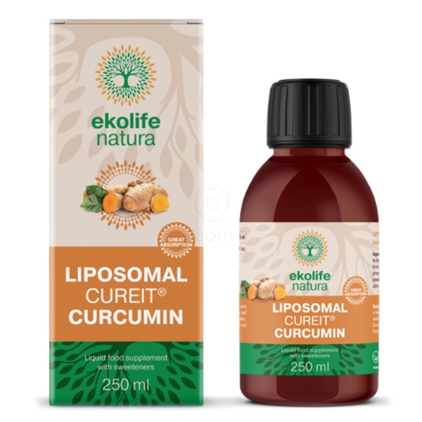 Ekolife Natura Liposomski Cureit Kurkumin, tekočina (250 ml)