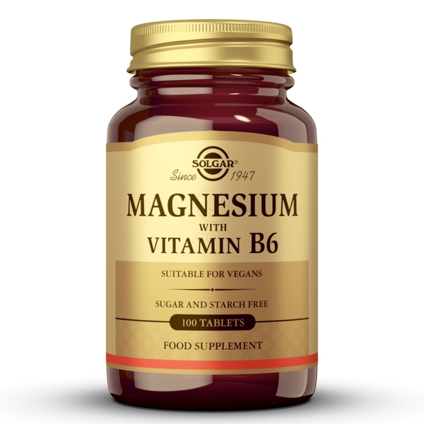 Solgar Magnezij z Vitaminom B6, tablete (100 tablet)