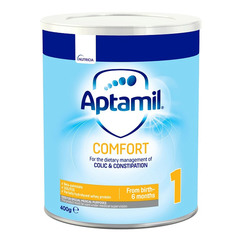 Aptamil 1 Comfort, začetno mleko za dojenčke s kolikami in zaprtjem od rojstva naprej (400 g)