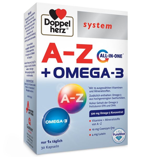 Doppelherz System A-Ž + Omega-3, kapsule (30 kapsul)