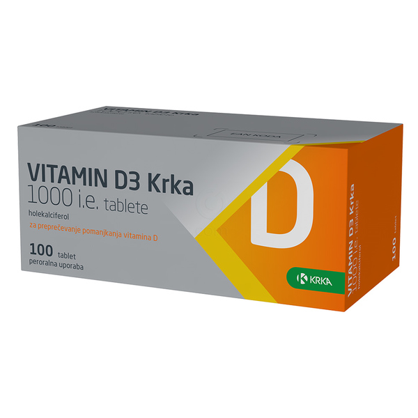 Vitamin D3 Krka 1000 I.E., tablete (100 tablet)