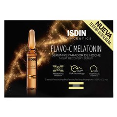 ISDIN Isdinceutics Flavo-C Melatonin, nočni obnovitveni serum - ampule (10 x 2 ml)