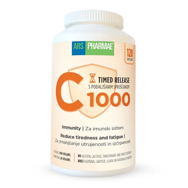 Ars C 1000 mg Ars Pharmae, tablete s podaljšanim sproščanjem (120 tablet)