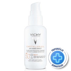 Vichy Capital Soleil, UV-AGE neobarvan dnevni fluid za obraz - ZF50+ (40 ml)