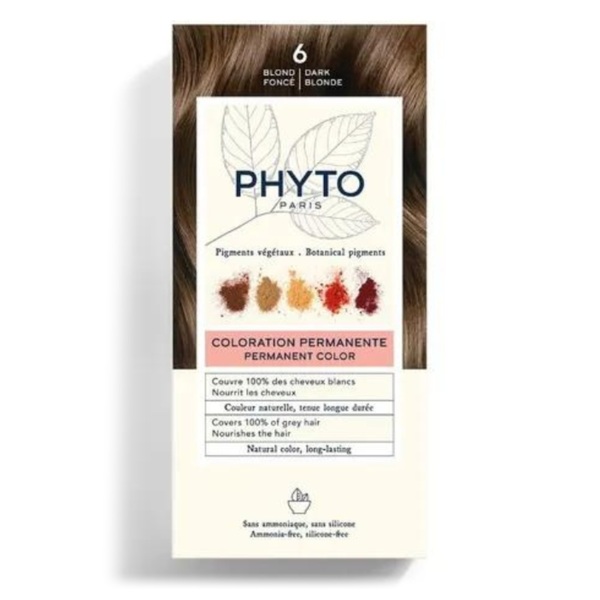 Phytocyane Phytocolor, set za barvanje las - temno blod 6 (1 set) 