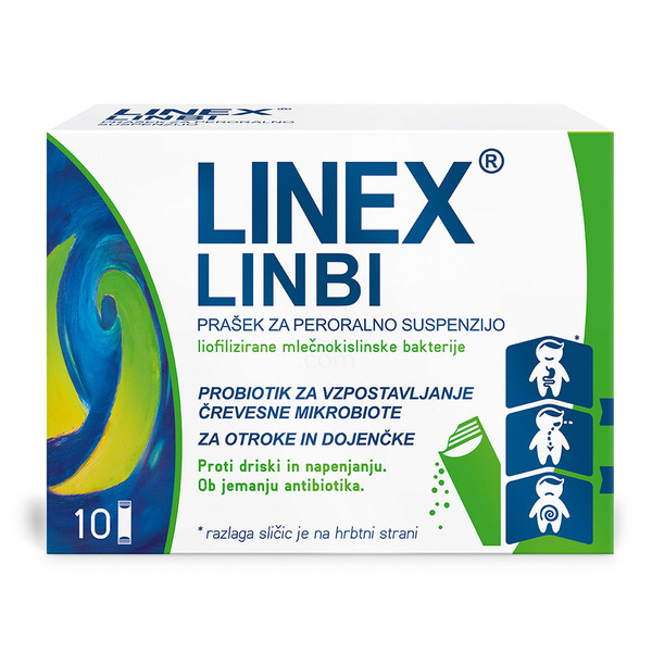 Linex Linbi, prašek za peroralno suspenzijo (10 vrečk)