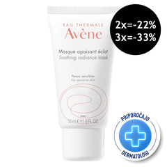 Avene, pomirjujoča maska za sijočo kožo (50 ml)