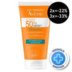 Avene Sun Cleanance, ultra lahka krema - zelo visoka zaščita - ZF50+ (50 ml)