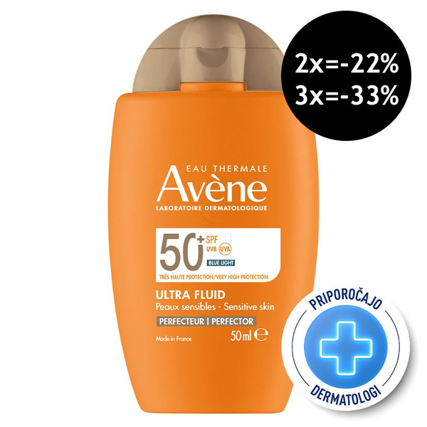 Avene Sun, obarvani ultra fluid za zaščito pred soncem za obraz - ZF 50 + (50 ml)