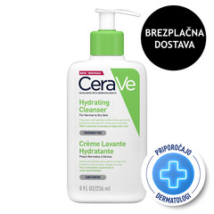 CeraVe, vlažilna čistilna emulzija za obraz za normalno do suho kožo (236 ml)