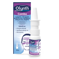 Olynth Combo 1 mg/ml + 50 mg/ml, pršilo za nos - raztopina (10 ml)