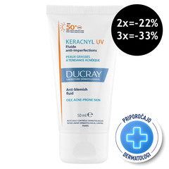 Ducray Keracnyl, UV fluid za zaščito kože pred soncem za obraz - ZF50+ (50 ml)