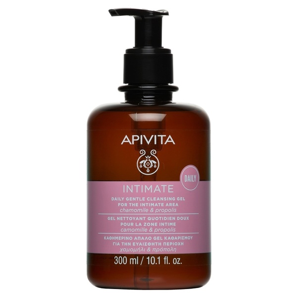 Apivita Intimate Daily, nežen čistilni gel s kamilico in propolisom - pH 5,0 (300 ml)