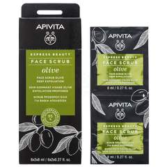 Apivita Express Beauty, piling za obraz z olivami (2 x 8 ml)
