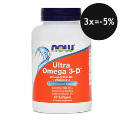 Ultra Omega 3-D NOW, kapsule (90 mehkih kapsul)