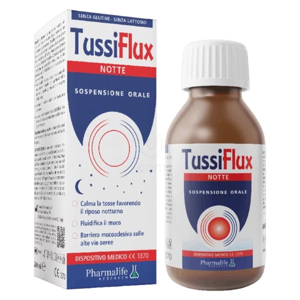 Tussiflux, peroralna suspenzija za nočni kašelj (200 ml)