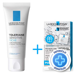 LRP Toleriane Sensitive Riche, bogata krema za obraz za suho in občutljivo kožo (40 ml)
