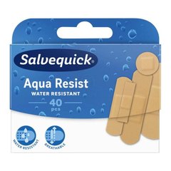 Salvequick Aqua Resist, klasični obliži - Mix (40 obližev)
