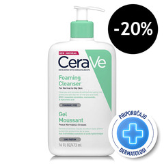 CeraVe, peneči čistilni gel za obraz za normalno do mastno kožo (473 ml)