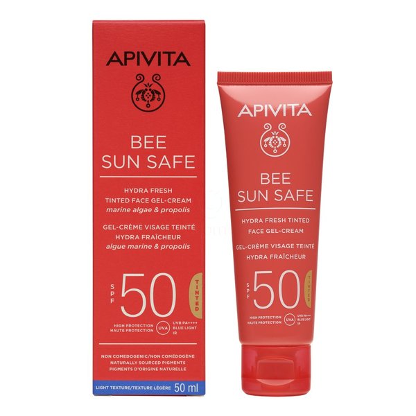 Apivita Bee Sun Safe, hidratantna tonirana gel-krema za obraz - ZF 50 (50 ml)
