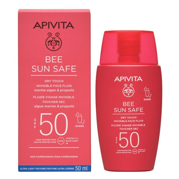 Apivita Bee Sun Safe, dry touch fluid za obraz - ZF 50+ (50 ml)