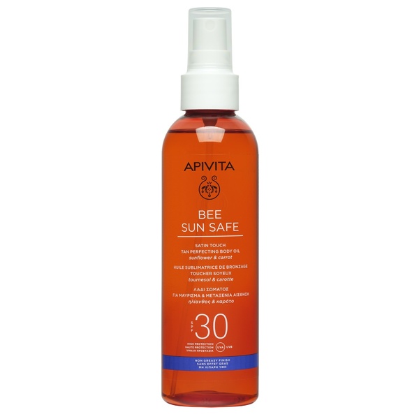 Apivita Bee Sun Safe, olje za hitrejšo porjavitev - ZF 30 (200 ml) 