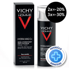 Vichy Homme Hydra Mag C+, vlažilna krema za obraz in predel okrog oči (50 ml)