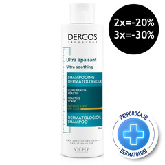 Vichy Dercos, pomirjujoč šampon za suhe lase (200 ml)